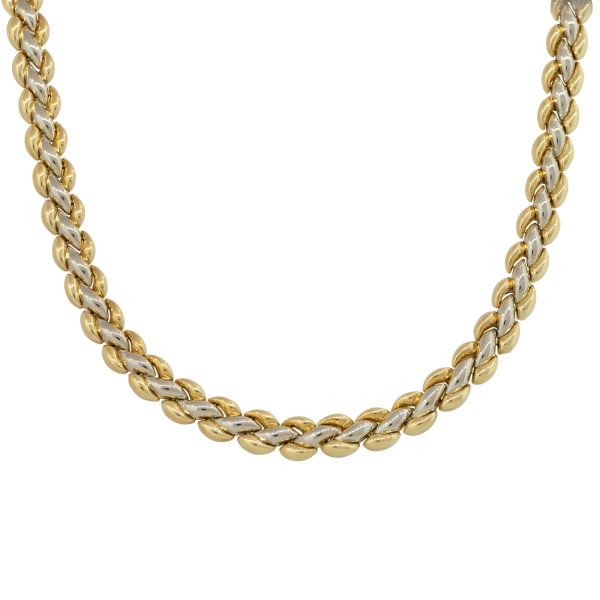 Chimento 18k Two-Tone Yellow and White Gold Reversible Women's Necklace