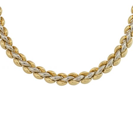Chimento 18k Two-Tone Yellow and White Gold Reversible Women's Necklace