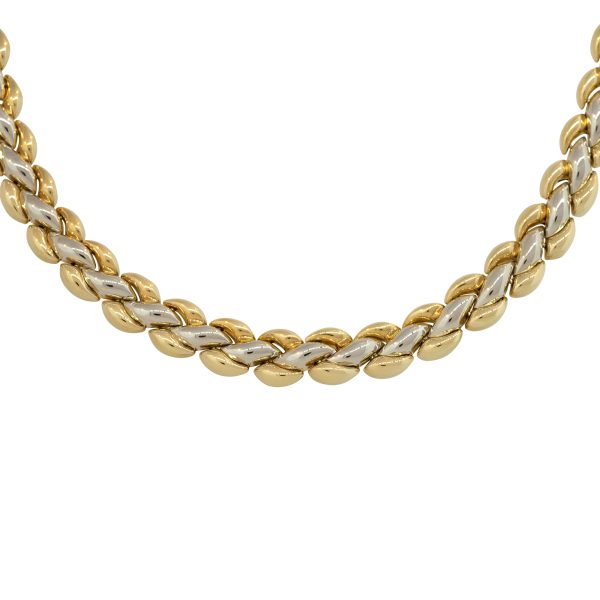 Chimento 18k Two-Tone Yellow and White Gold Reversible Women's Necklace