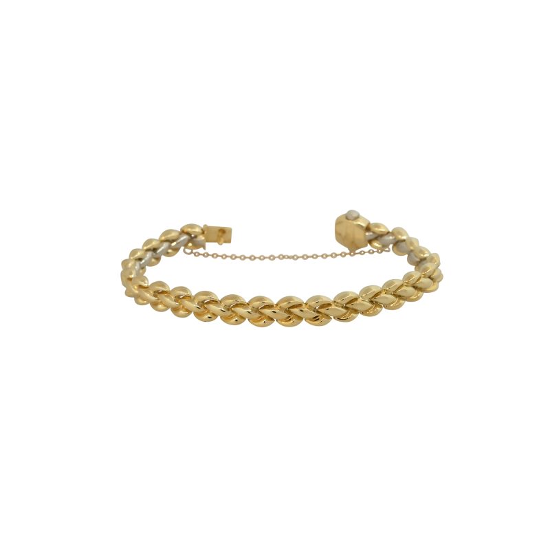 Chimento 18k Two-Tone Yellow and White Gold Reversible Women's Bracelet