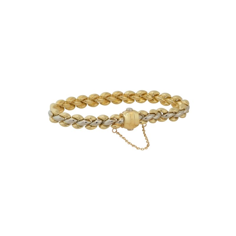 Chimento 18k Two-Tone Yellow and White Gold Reversible Women's Bracelet