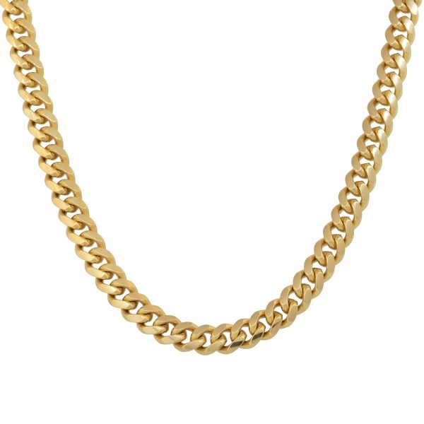 14k Yellow Gold 24″ Men's Miami Cuban Link Chain