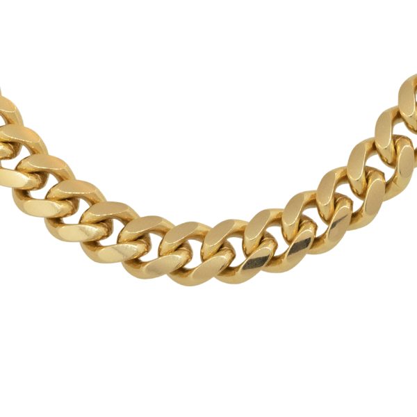 14k Yellow Gold 24″ Men's Miami Cuban Link Chain