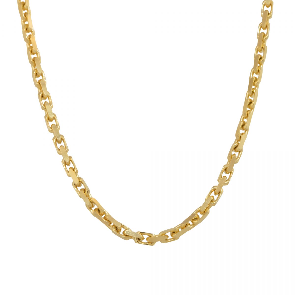 14k Yellow Gold 22.0″ Men's H-Link Chain In Stock