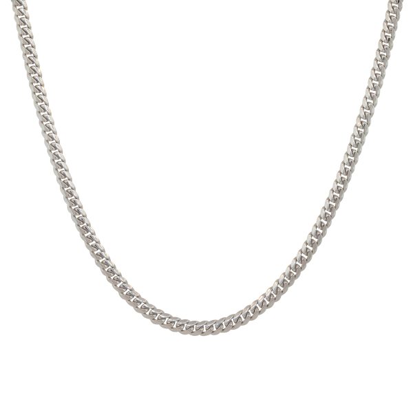14k White Gold 24″ Men's 4mm Miami Cuban Link Chain