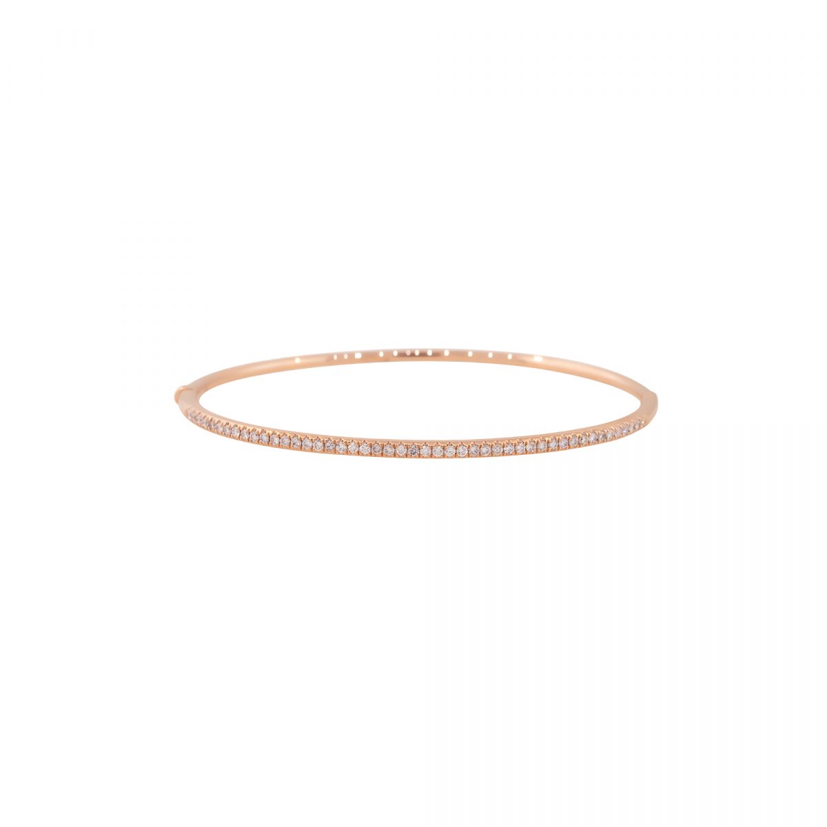 18k Rose Gold 0.50ctw Diamond Bangle Bracelet