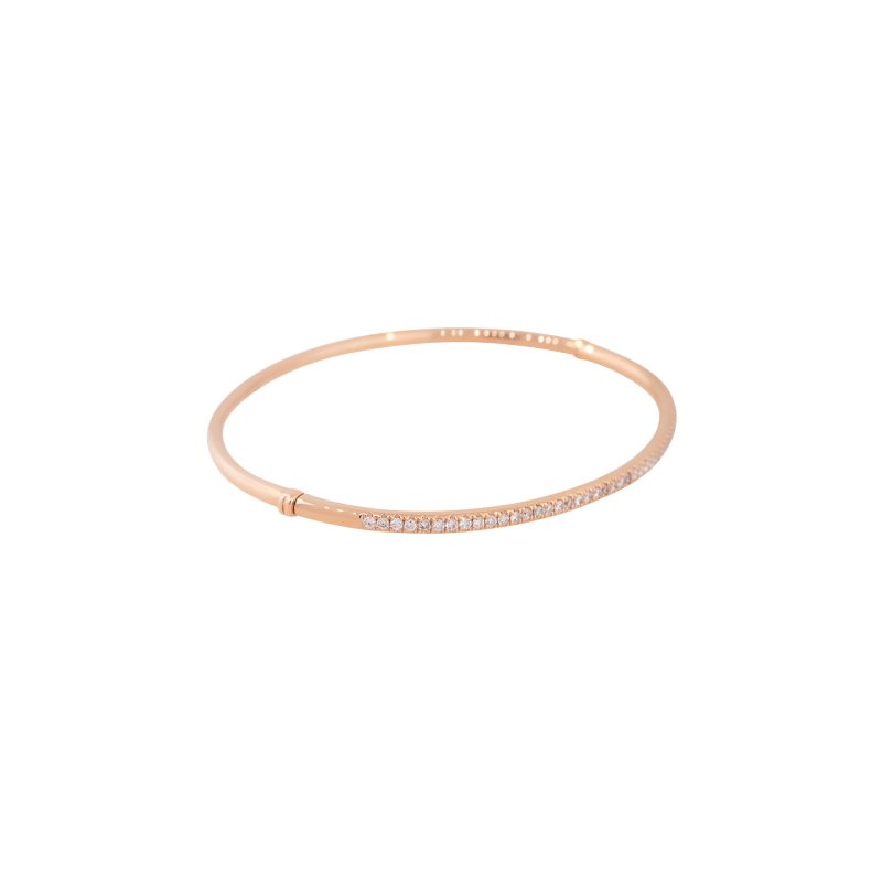 18k Rose Gold 0.50ctw Diamond Bangle Bracelet