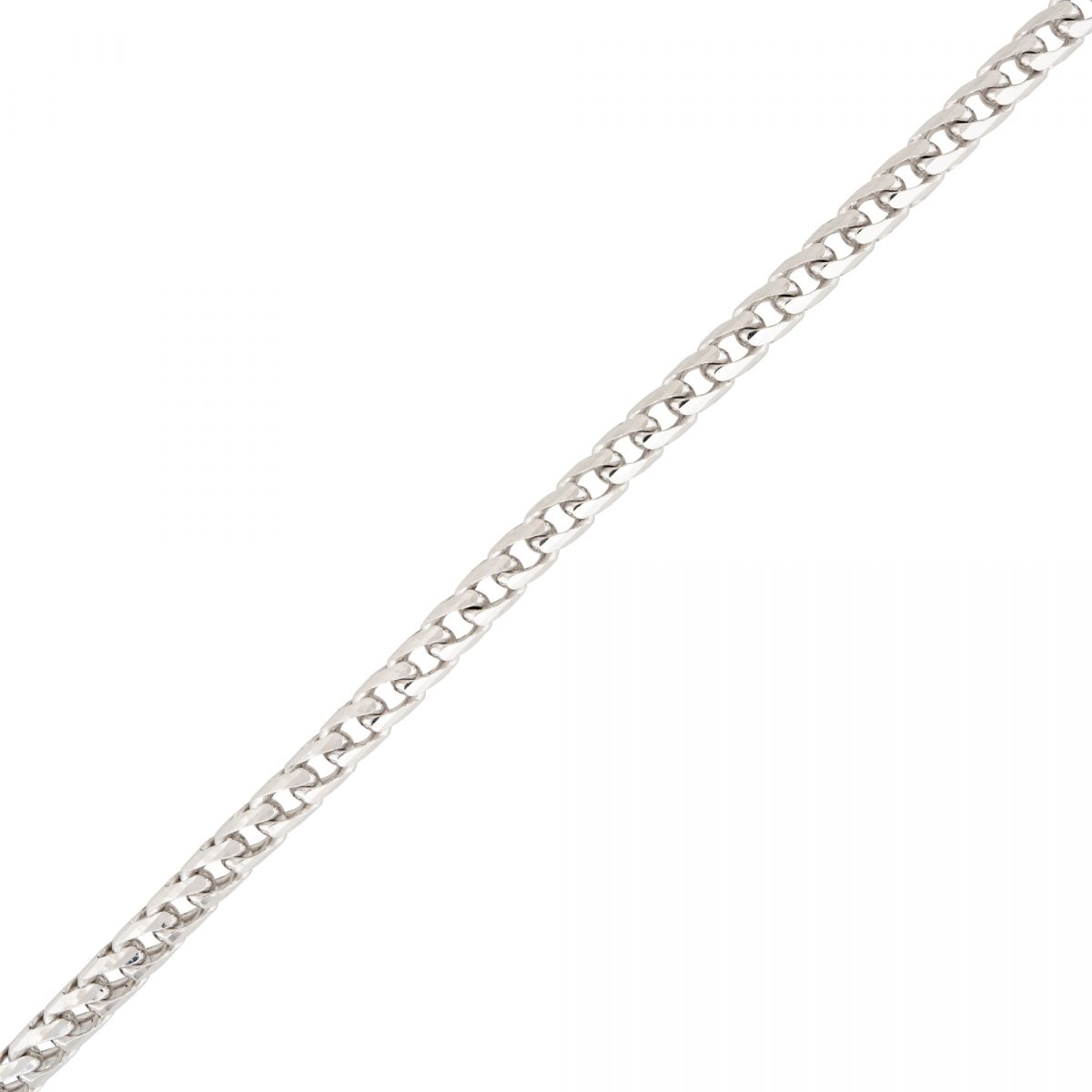 10k White Gold 22″ Men’s 4mm Franco Chain