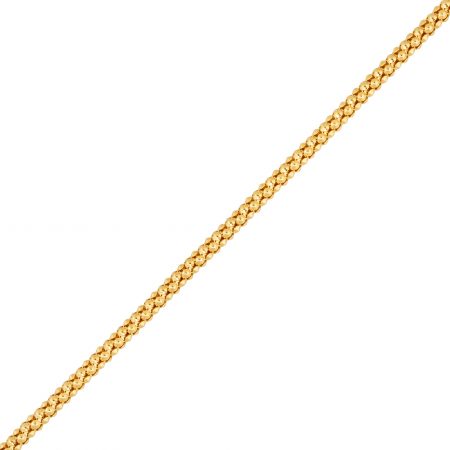 18k Yellow Gold Women's Round Wheat Style Chain