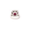 Platinum 6.80ctw Ruby and Diamond Halo Ring