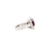 Platinum 6.80ctw Ruby and Diamond Halo Ring