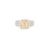 18k White Gold 2.43ctw Fancy Light Yellow Diamond Halo Ring