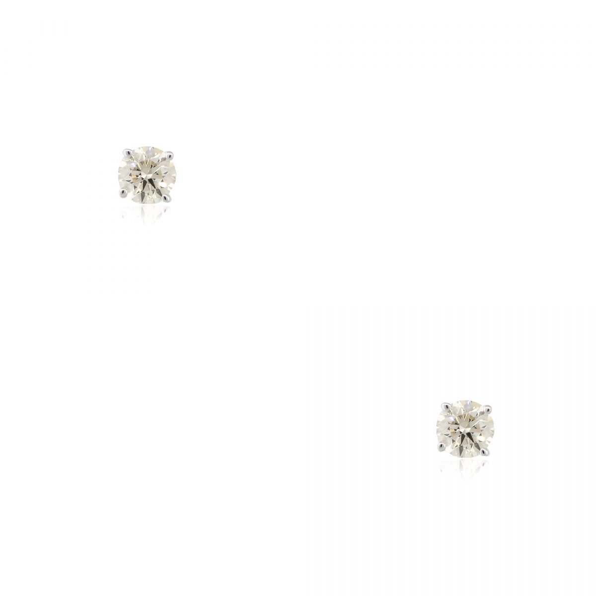 14k White Gold 1.20ctw Diamond Stud Earrings