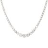 18k White Gold 7.85ctw Graduated Diamond Tennis Necklace