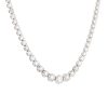 18k White Gold 7.85ctw Graduated Diamond Tennis Necklace