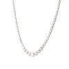 18k White Gold 7.85ctw Graduated Diamond Tennis Necklace