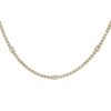 14k Yellow Gold 7.20ctw Diamond Tennis Diamond Station Necklace