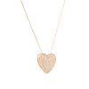 14k Rose Gold 1.01ctw Pave Diamond Heart Pendant Necklace