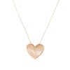 14k Rose Gold 1.01ctw Pave Diamond Heart Pendant Necklace