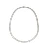 18k White Gold 16.64ctw Baguette and Round Brilliant Diamond 3 Row Tennis Necklace