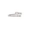 18k White Gold 7.65ctw Mosaic Diamond Crossover Bangle Bracelet