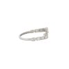 18k White Gold 7.65ctw Mosaic Diamond Crossover Bangle Bracelet