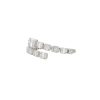 18k White Gold 7.65ctw Mosaic Diamond Crossover Bangle Bracelet