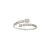 18k White Gold 7.65ctw Mosaic Diamond Crossover Bangle Bracelet
