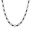18k White Gold 23.77ctw Sapphire and Diamond Choker Necklace