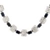 18k White Gold 23.77ctw Sapphire and Diamond Choker Necklace