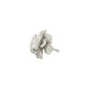 18k White Gold 5.06ctw Round and Baguette Diamond Pave Flower Ring