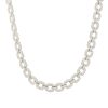 18k White and Yellow Gold 27.65ctw Pave Diamond Link Necklace