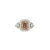 GIA Certified 18k White Gold 2.0ctw Fancy Brown-Pink Diamond Halo Ring