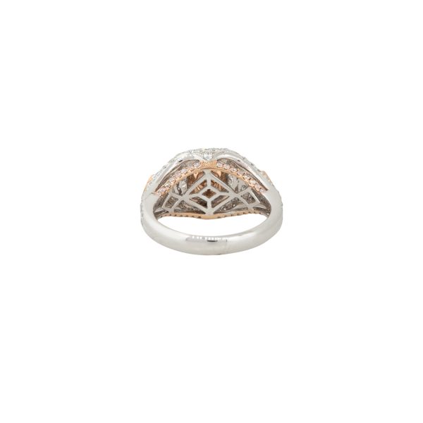 GIA Certified 18k White Gold 1.01ctw Fancy Light Pink-Brown Diamond Ring