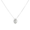 18k White Gold 0.47ctw Diamond Mosaic Pear Shaped Pendant Necklace
