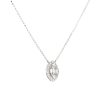 18k White Gold 0.47ctw Diamond Mosaic Pear Shaped Pendant Necklace