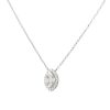18k White Gold 0.47ctw Diamond Mosaic Pear Shaped Pendant Necklace