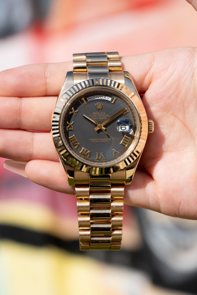 steel Rolex oyster perpetual
