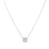18k White Gold 0.64ctw Diamond Cluster Necklace