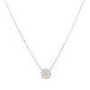 18k White Gold 0.64ctw Diamond Cluster Necklace