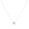 18k White Gold 0.72ctw Diamond Cluster Necklace
