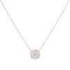 18k White Gold 0.72ctw Diamond Cluster Necklace