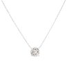 18k White Gold 0.72ctw Diamond Cluster Necklace