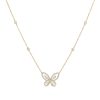 14k Yellow Gold 0.65ctw Diamond Butterfly Necklace with 4 Diamond Stations - Image 5