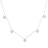 14k White Gold 0.47ctw 5 Diamond Heart Station Necklace