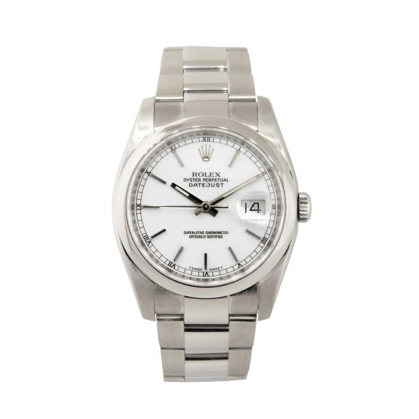 Rolex 116200 Datejust Stainless Steel White Dial Watch