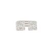 18k White Gold 1.15ctw Diamond Mosaic Stretch Open Shank Ring