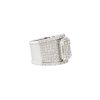 18k White Gold 3.33ctw Diamond Mosaic Pave Wide Band