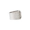 18k White Gold 3.33ctw Diamond Mosaic Pave Wide Band