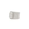 18k White Gold 3.33ctw Diamond Mosaic Pave Wide Band
